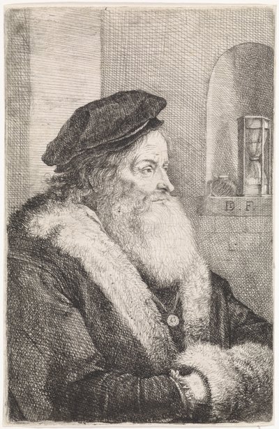 Gammel mann med skjegg av David Teniers (II)