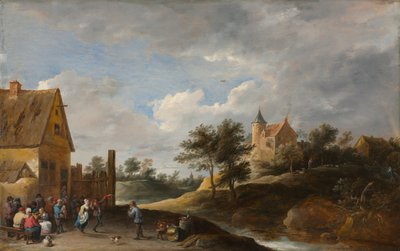Landskap med bønder som danser av David Teniers