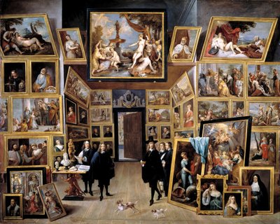 Erkehertug Leopold Wilhelm i hans galleri i Brussel, 1647-1651 av David Teniers the Younger