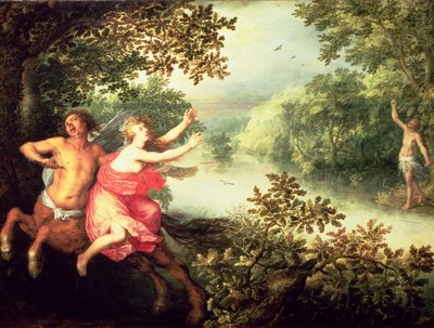 Hercules, Deianeira og kentauren Nessus, 1612 (panel) av David Vinckboons