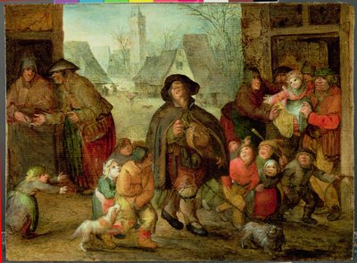The Blind Hurdy Guerdy-spiller av David Vinckboons