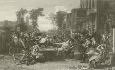 Chelsea Pensjonister som leser Gazette of the Battle of Waterloo av David Wilkie