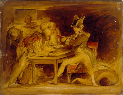 Nelson beseglet København-brevet, c1835 av David Wilkie