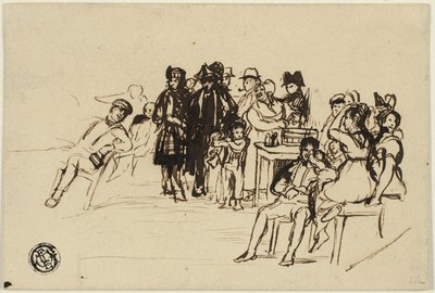 Studie for høyre gruppe av David Wilkie