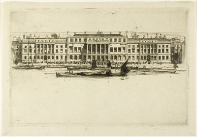 Custom House, tallerken en fra London Set av David Young Cameron