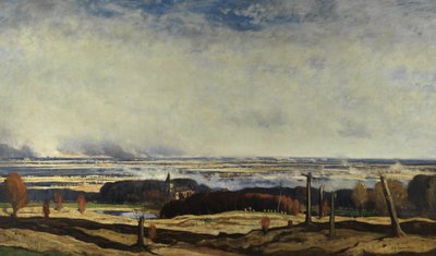 Flandern fra Kemmel, 1919-20 av David Young Cameron