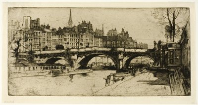 Pont Neuf, plate en fra Paris-settet av David Young Cameron