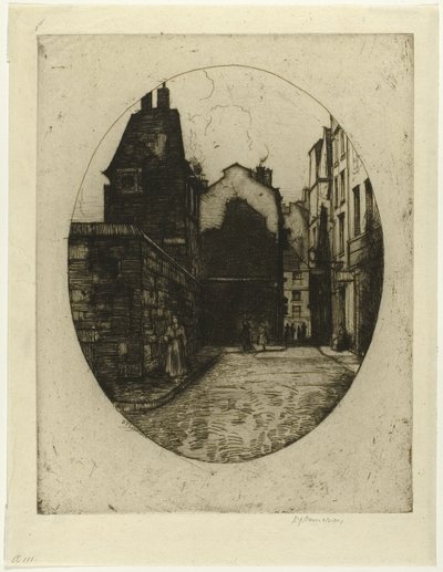 Rue Saint Julien le Pauvre, tallerken seks fra Paris-settet av David Young Cameron