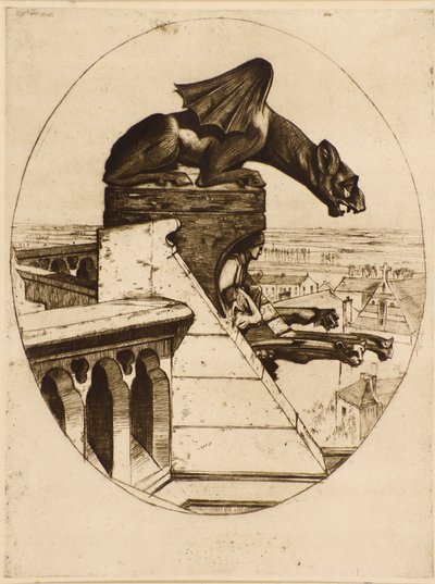 The Chimera of Amiens (etsing) av David Young Cameron
