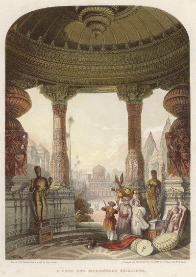 Hindoo og Mahomedan-bygninger av David after Roberts