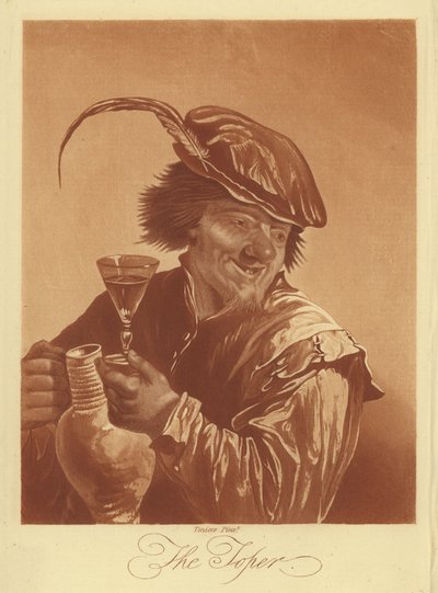 The Toper (gravering) av David the Younger (after) Teniers