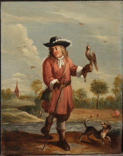 En allegori over de fire elementene: luft (olje på panel) av David the Younger (follower of) Teniers