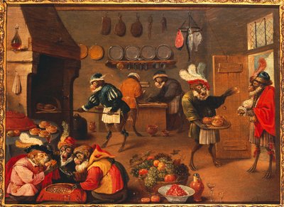 Monkey Cooks av David the Younger Tenier