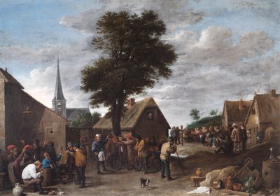 En flamsk landsbyfestival av David Teniers the Younger