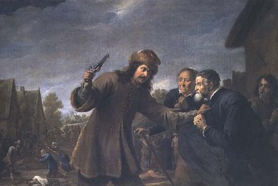 Angrep på en landsby, 1648 av David Teniers the Younger