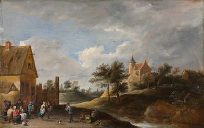 Landskap med bønder som danser, ca. 1645-50 av David Teniers the Younger