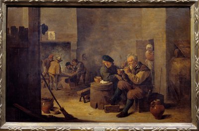 Røyking på et herberge Maleri av David Teniers II den unge (1610-1690) 1600-tallet Søn. 0,4x0,62 m Madrid, Pradomuseet av David Teniers the Younger