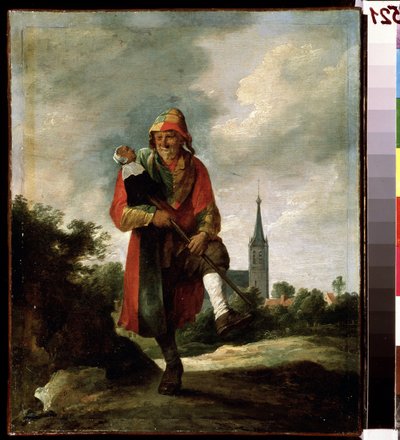 A fool (A fool). Maleri av David Teniers den yngre (1610-1690). Olje på lerret, 35 x 29 cm, ca 1640. Flamsk kunst, barokkkunst. Pushkin Museum of Fine Arts, Moskva. av David Teniers the Younger
