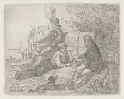 Figurer ved vannkanten av David van der Kellen