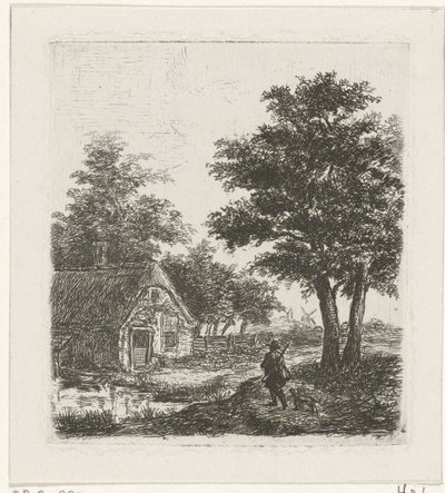 Jeger i et landskap av David van der Kellen