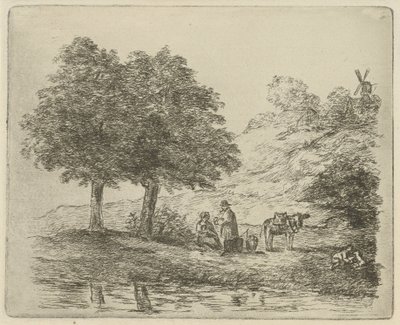 Landskap med familie av David van der Kellen