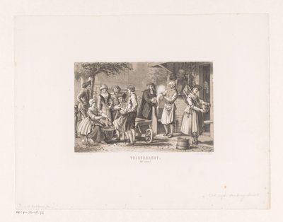 parykkmaker Folkedrakt (1700-tallet) (tittel på objekt) av David van der Kellen
