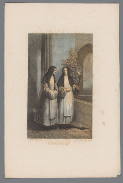 Two Canonesses Regular Cannonesses (tittel på objekt) av David van der Kellen