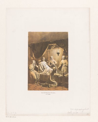 Sammenleggbar dress, 1100-tallet kvinners kapper. 1100-tallet (tittel på objekt) av David van der Kellen