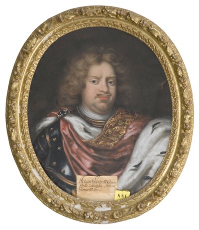 Jean Georges III de Saxe - Portrett av John George III (1647-1691), kurfyrst av Sachsen, av Krafft, David, von (1655-1724). Olje på lerret. Mål: 75x62 cm. Nationalmuseum Stockholm av David von Krafft