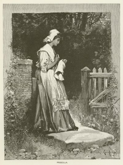 Priscilla (gravering) av Davidson (after) Knowles