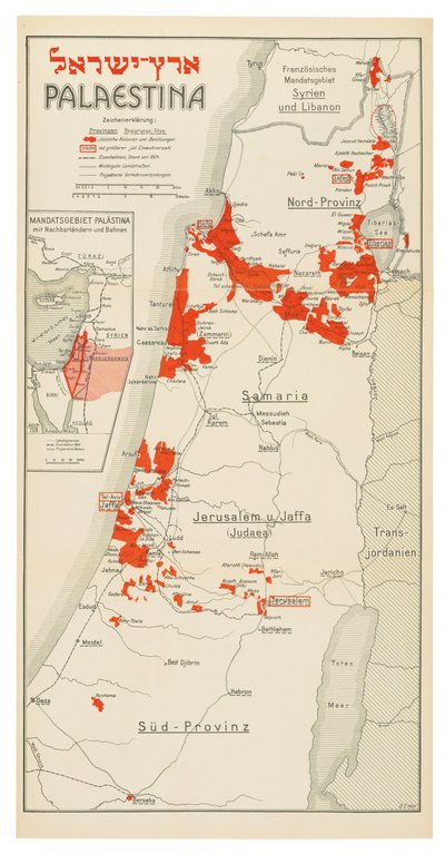 Kart over Palestina av Davis Trietsch
