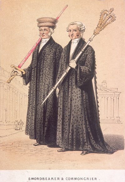En sverdbærer og en felleskriger, 1855 av Day and Son