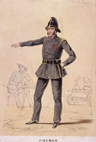 En brannmann, 1855 av Day and Son