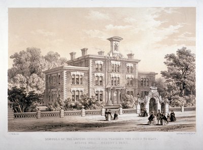 London Society Schools for undervisning av blinde mennesker, Avenue Road, Marylebone, London, c1860. av Day and Son