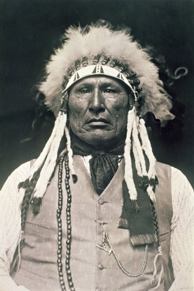 Wooden Leg, kriger fra Northern Cheyenne som kjempet i slaget ved Little Bighorn i 1876 av DeLancey W. Gill