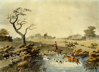 Middag, revejakt, gravert av J.H. Clarke og F. Jeakes av Dean Snr. (after) Wolstenholme