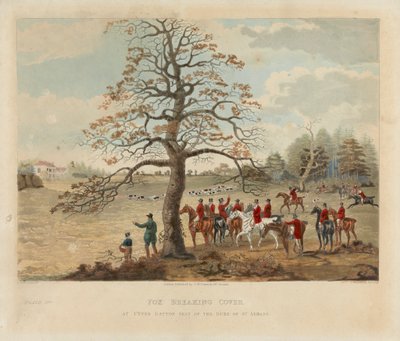 [Revejakt] sett på fire: (2) Fox Breaking Cover / At Upper Gatton Seat of the Duke of St. Alban's av Dean Wolstenholme