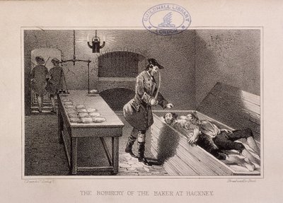 Scene for ranet av en baker i Hackney, London, c1730 av Dean and Co