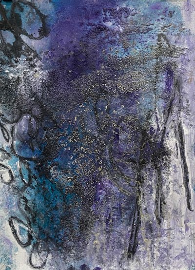 Abstrakte indigo-virvler av Deb Chaney