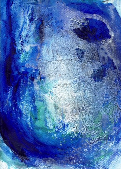 Deep Blue Wave – abstrakt av Deb Chaney