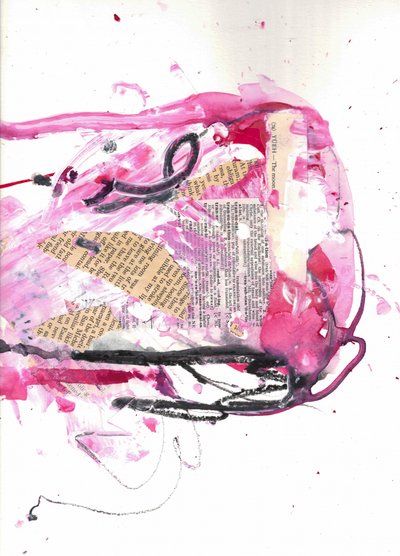 Dynamisk rosa abstrakt av Deb Chaney