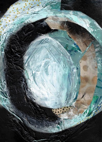 Teal – abstrakt virvelmønster av Deb Chaney