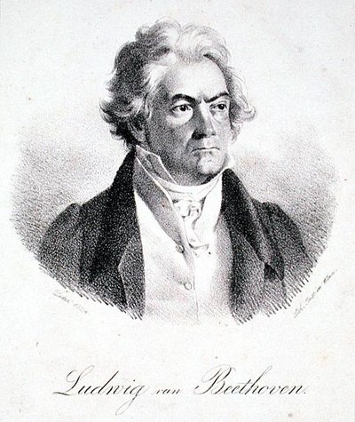 Ludwig van Beethoven (1770-1827) 1824 (lito) av Deker Deker