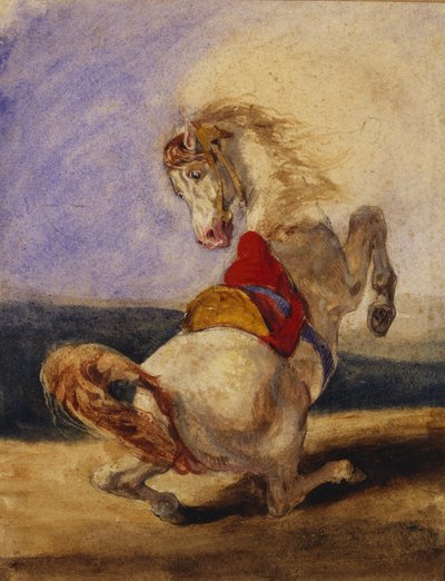 Oppdrande hest av Delacroix