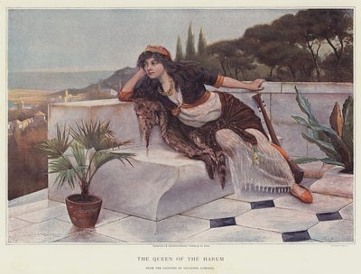 Dronningen av Haremet (chromolitho) av Delapoer Downing
