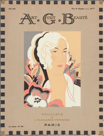 The Fashion Magazine as Temptress Art - Taste - Beauty, Leaflets of Feminine Elegance, mai 1931, nr. 129, 11. år (tittel på objekt) av Delovincourt