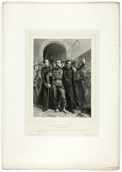 Andakt av det katolske presteskapet i Roma, 30. april 1849, fra Souvenirs of Italy: Expedition to Roma av Denis Auguste Marie Raffet