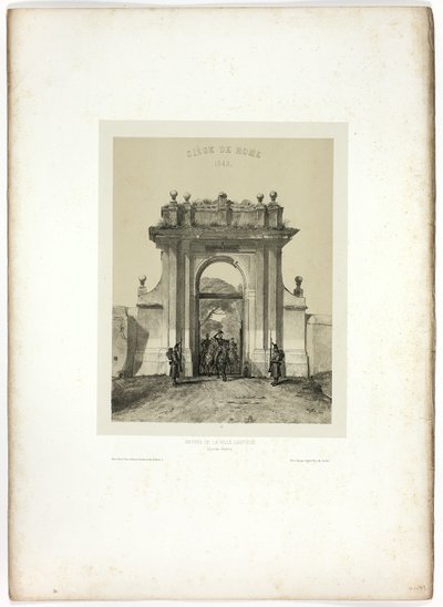 Inn i Villa Santucci, fra Souvenirs of Italy: Ekspedisjon fra Roma av Denis Auguste Marie Raffet