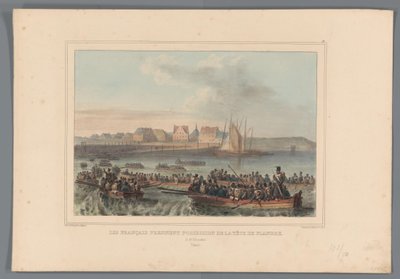 Fransen veroveren het Vlaams Hoofd, 1832 Franskmennene tar over hodet av Flandern (tittel på objekt) Tegninger laget fra naturen ved beleiringen av Citadel of Antwerpen av Raffet (serietittel på objekt) av Denis Auguste Marie Raffet