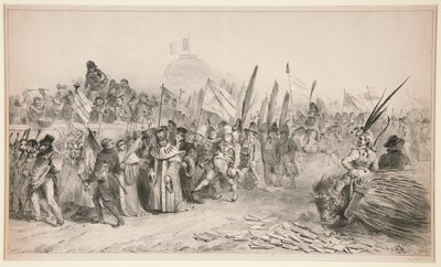 Flott anmeldelse bestått av karikaturen av Denis Auguste Marie Raffet